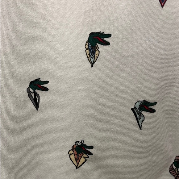 Lacoste Men's White Patterned Sweater - Picture 6 of 10